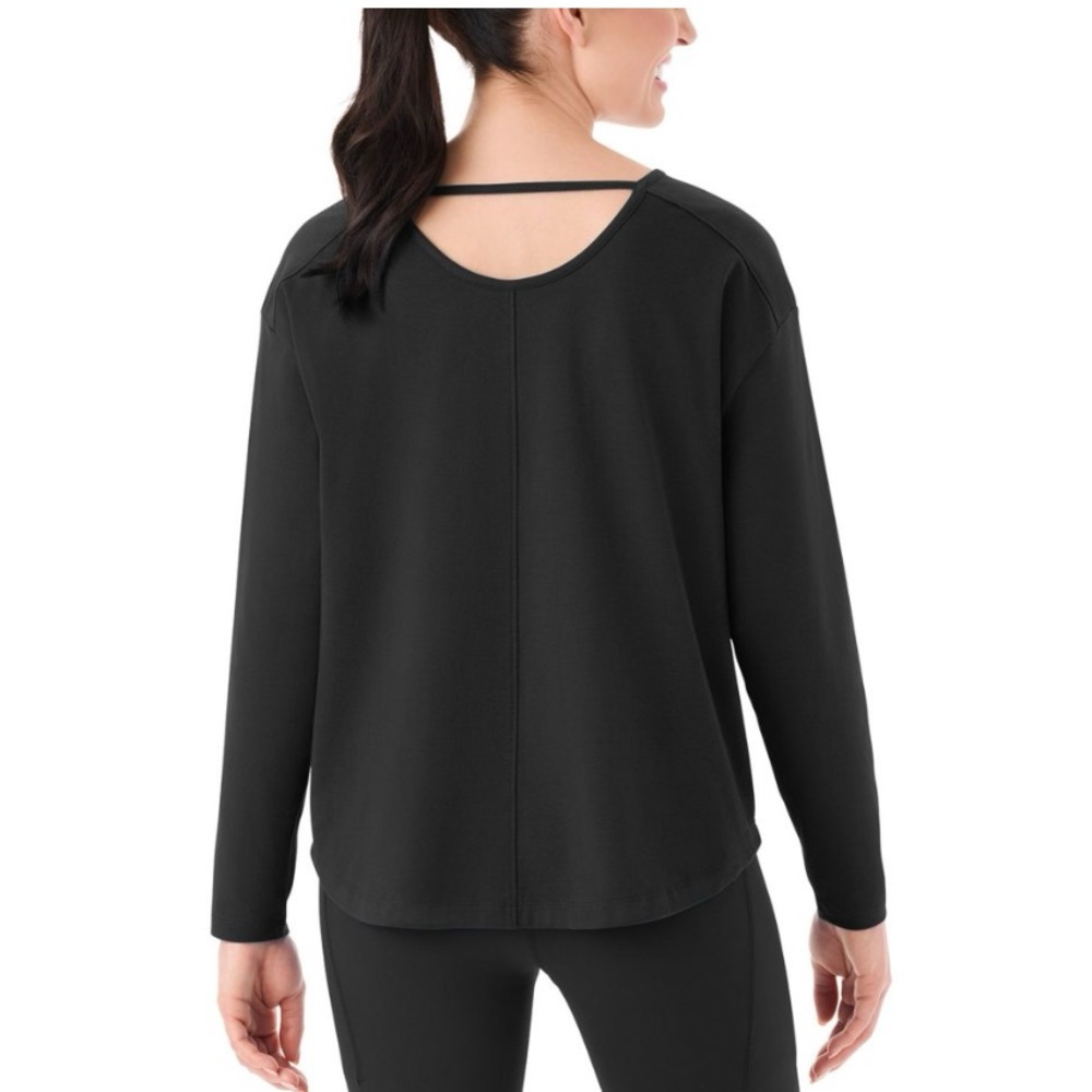 Women's Black Long Sleeve Top members mark small oversized
